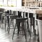 Flash Furniture 24" Black Metal Stool-Black Poly Seat CH-31320-24-BK-PL2B-GG - alternate 1